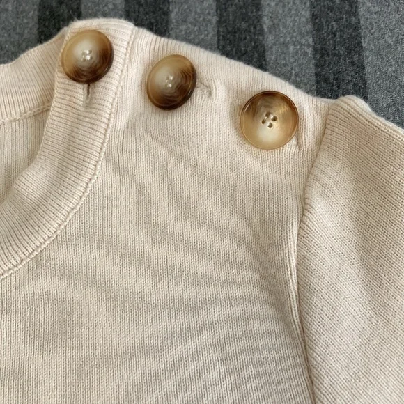 Sezane Matthis Jumper Natural / Navy Size S - Picture 8 of 11